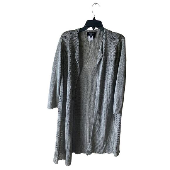 Angel Apparel Tunic Cardigan Knitted Open Front Womens Sz XL 3/4 Sleeves Sweater - Picture 3 of 6